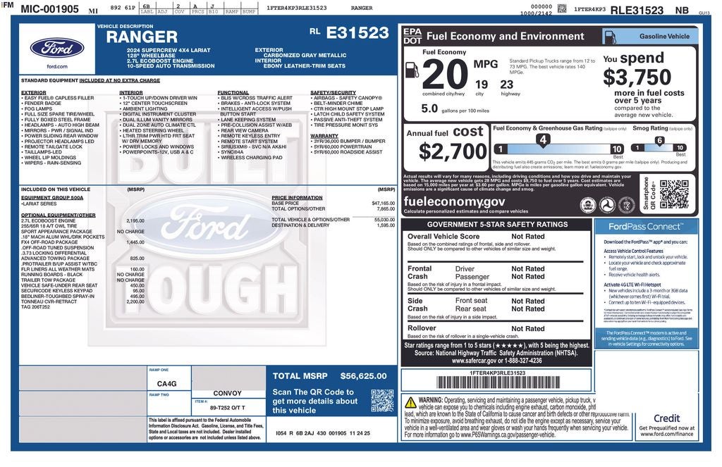2024 Ford Ranger Lariat