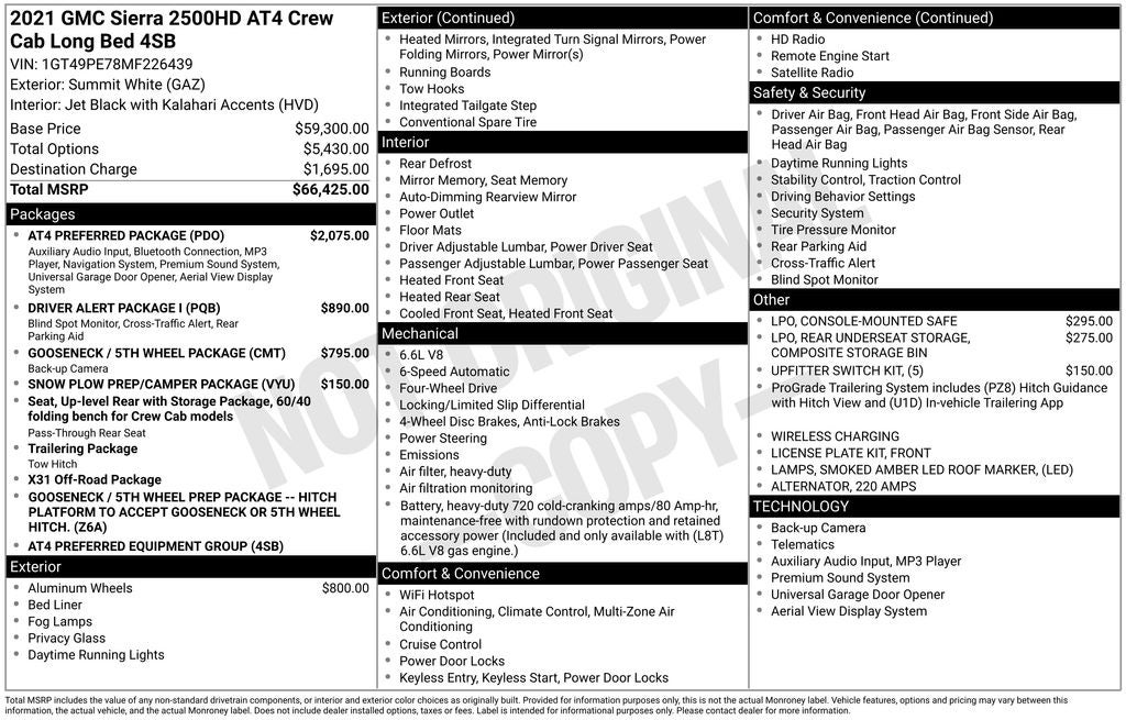 2021 GMC Sierra 2500HD AT4 LWB