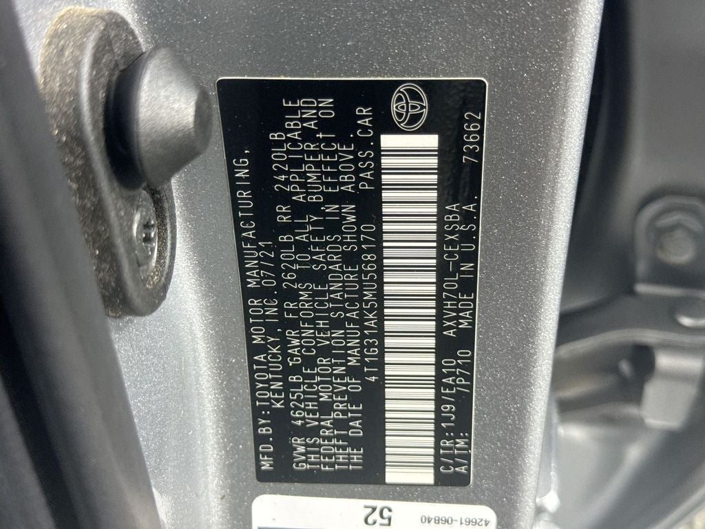 2021 Toyota Camry Hybrid SE