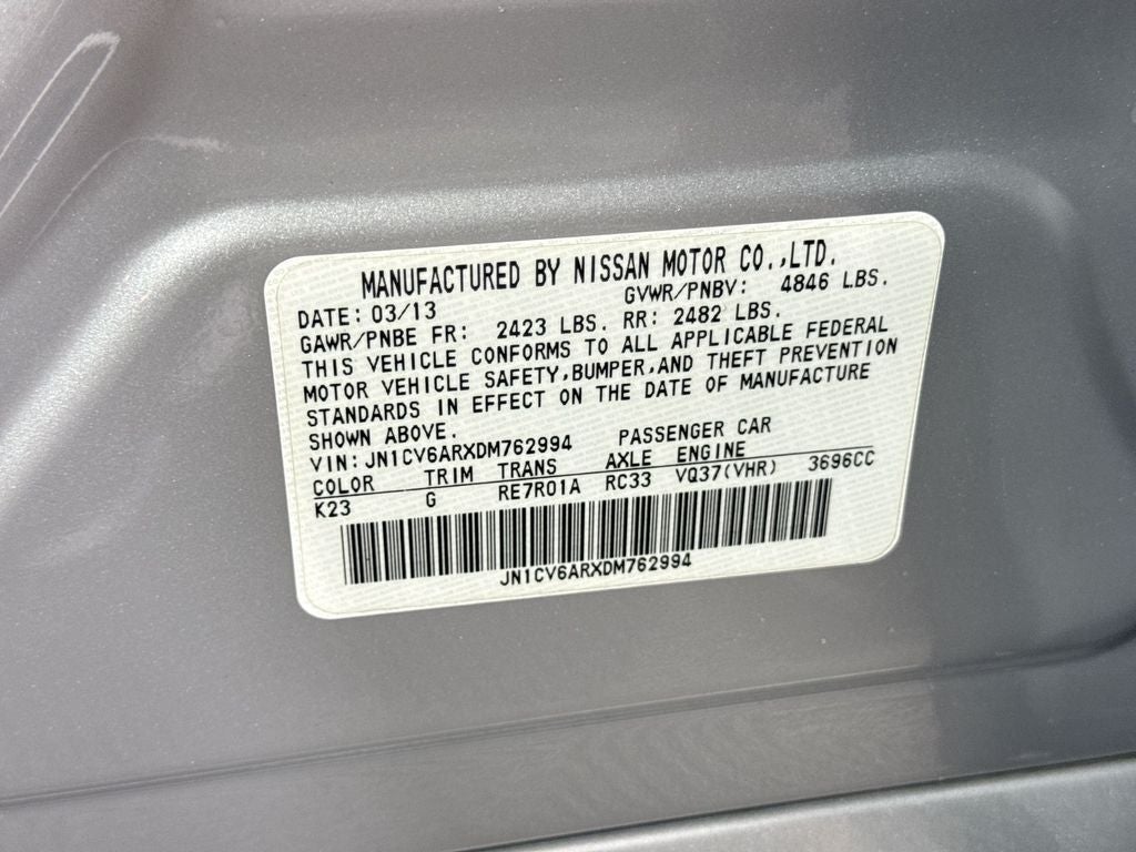 2013 INFINITI G37 X