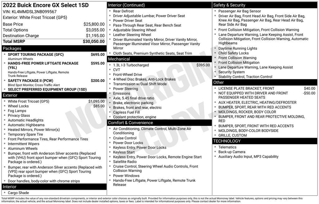 2022 Buick Encore GX Select